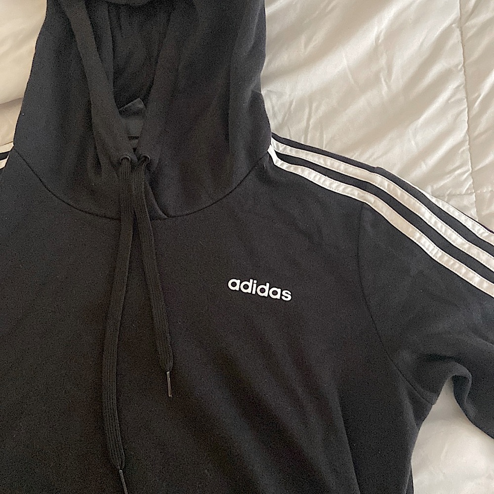 Black and white Adidas hoodie